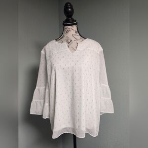 Investments White Long Sleeve Shirt L